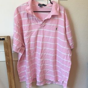 Polo by Ralph Lauren short sleeve pink shirt.